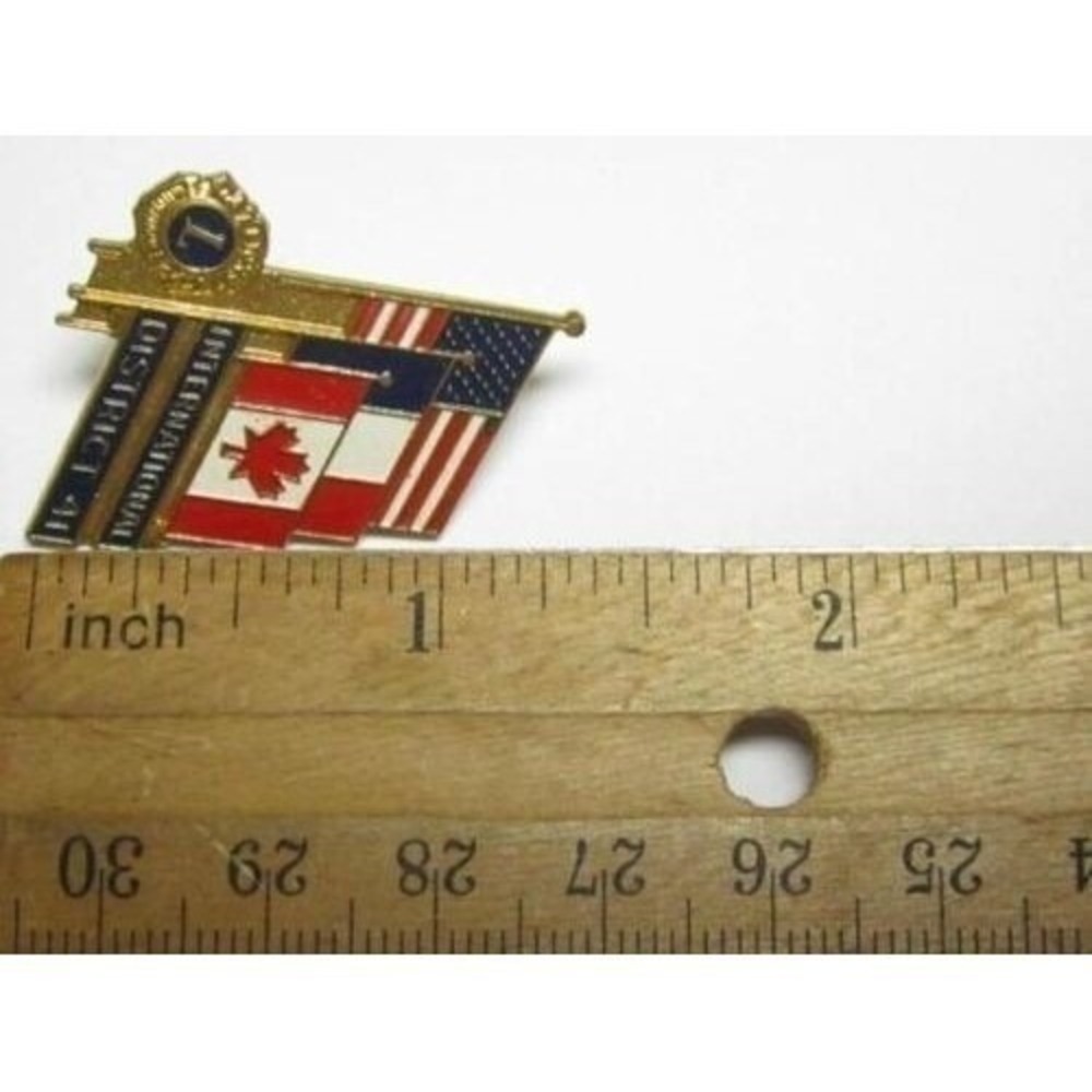 Vintage Lion's Club International enamel Tie Tac Pin - Picture 3 of 3